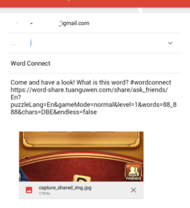 message to be sent for hint ask word connect