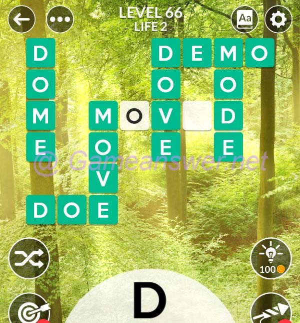 Wordscapes Level 66 Answers [ + Bonus Words ] - GameAnswer