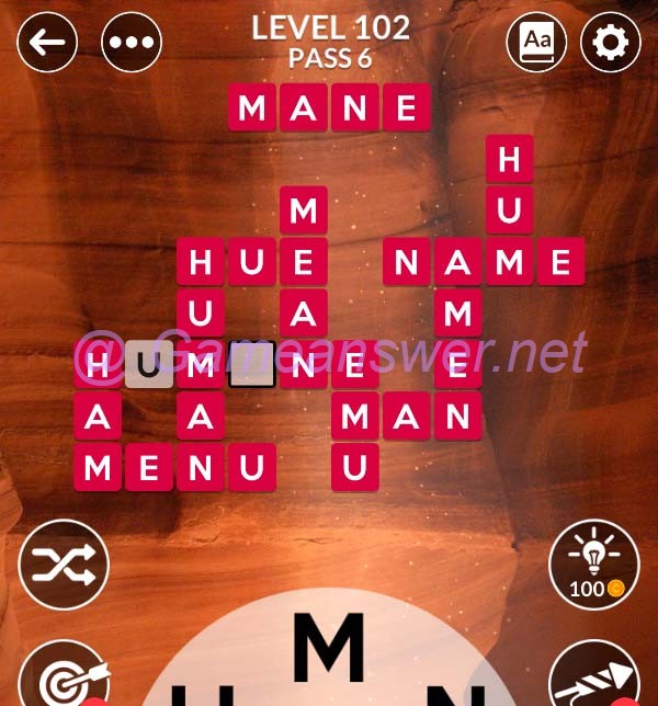Wordscapes Level 102 Answers Bonus Words GameAnswer