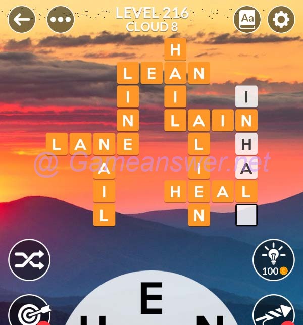 Wordscapes Level 216 Answers Bonus Words GameAnswer