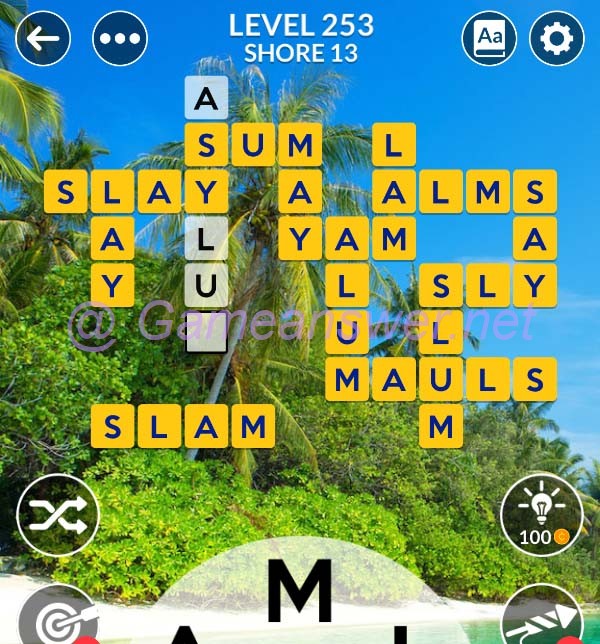 Wordscapes Level 253 Answers Bonus Words Gameanswer