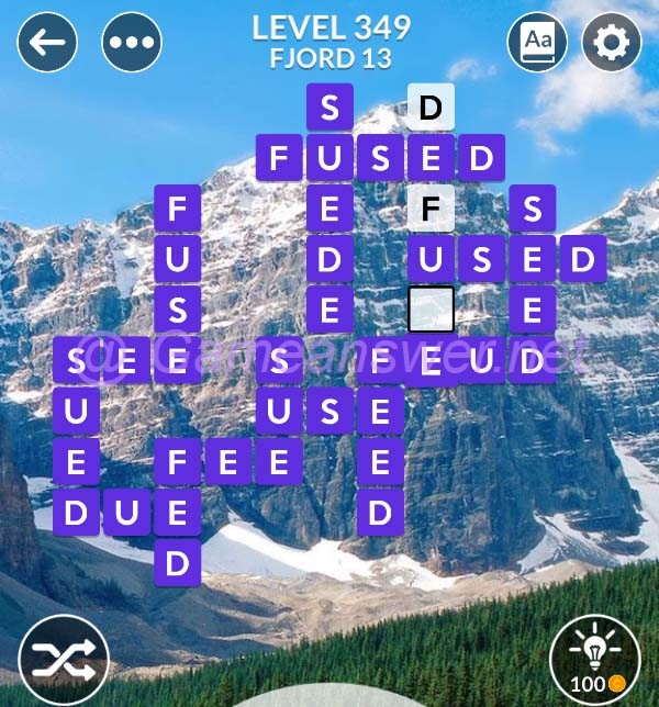 Wordscapes Level 349 Answers [ + Bonus Words ] GameAnswer