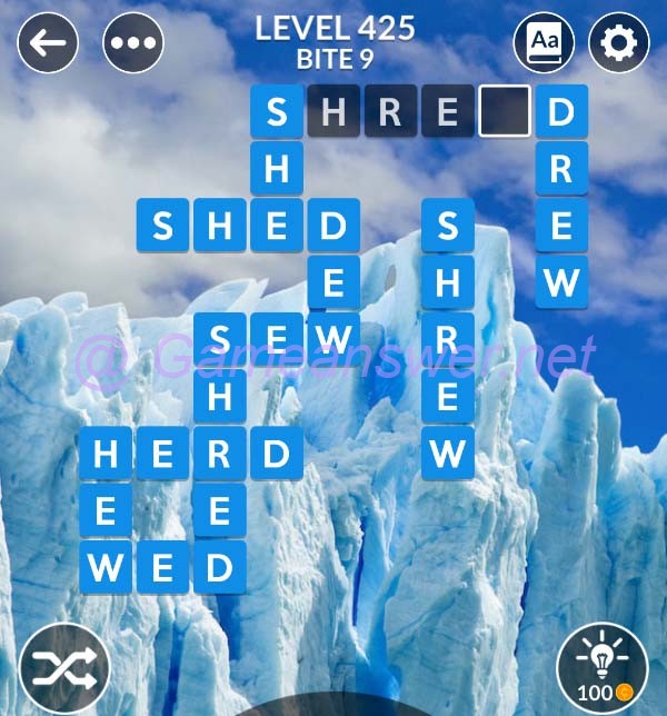 Wordscapes Level 425 Answers [ + Bonus Words ] - GameAnswer