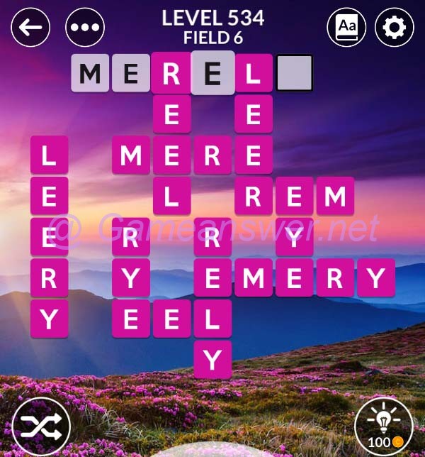 Wordscapes Level 534 Answers Bonus Words Gameanswer