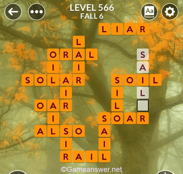 Wordscapes Level 566 Answers [ + Bonus Words ] GameAnswer