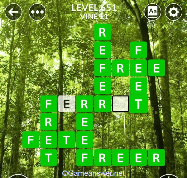 Wordscapes Level 651