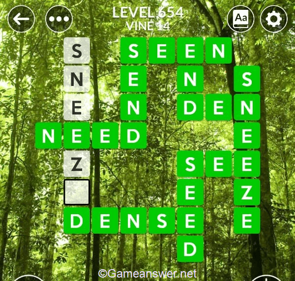 Wordscapes Level 654