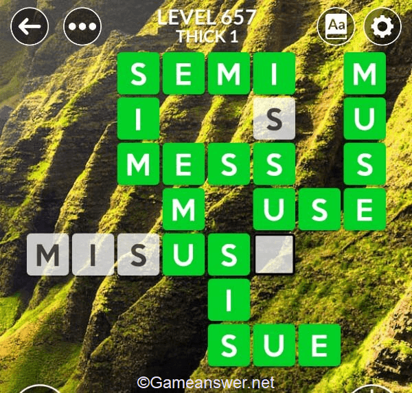 Wordscapes Level 657