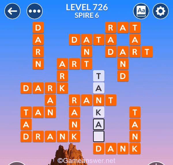 Wordscapes Level 726