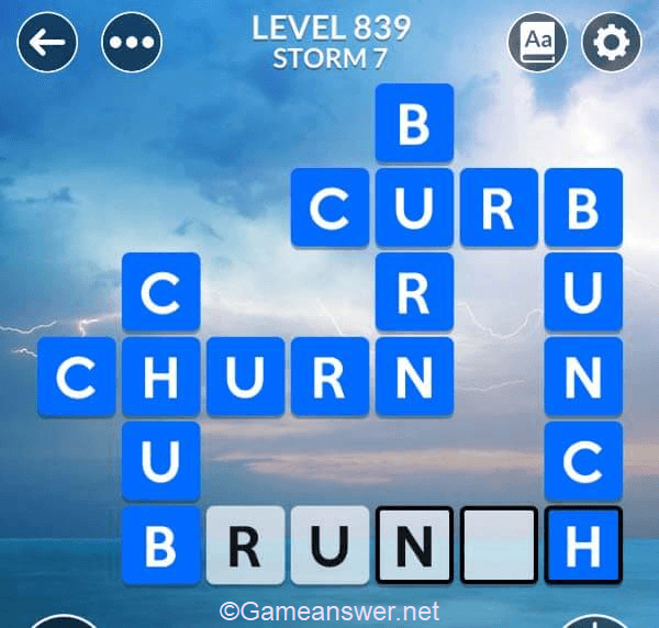 Wordscapes Level 839 Answers [ + Bonus Words ] - GameAnswer