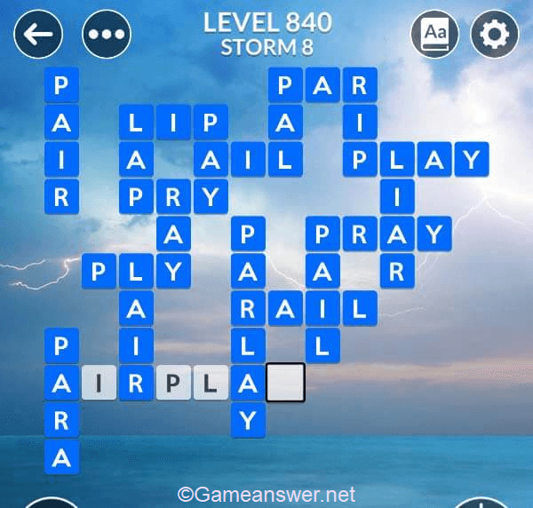 Wordscapes Level 840