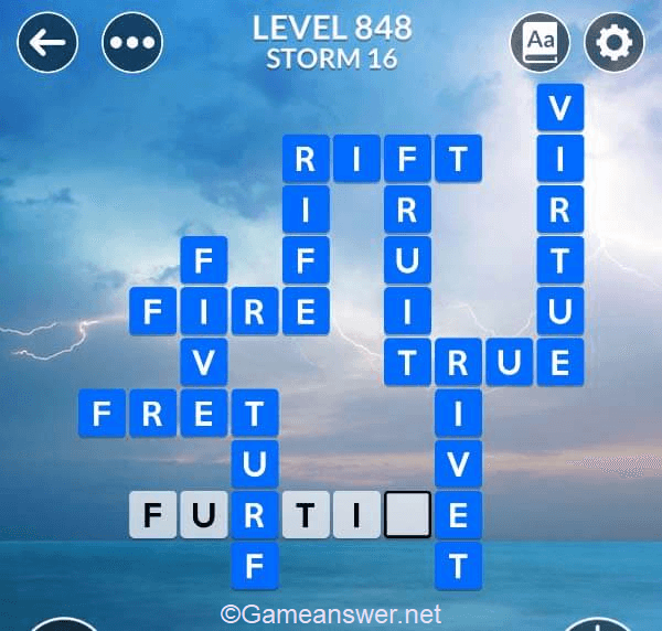 Wordscapes Level 848