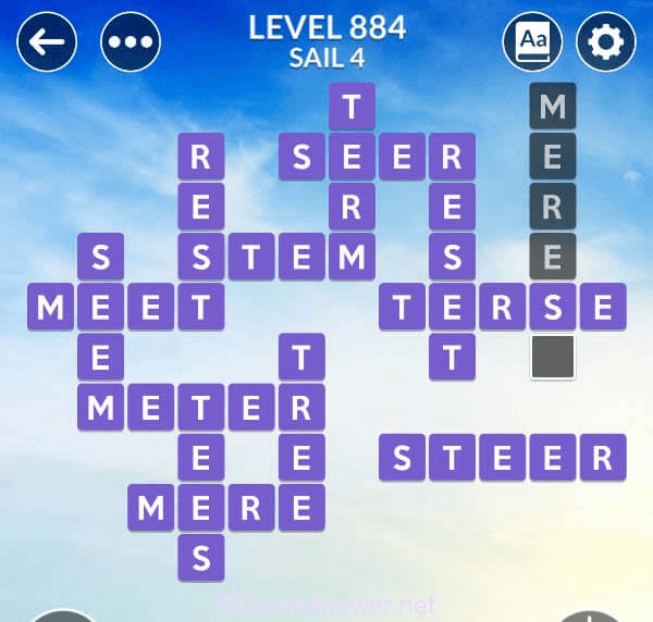 Wordscapes Level 884