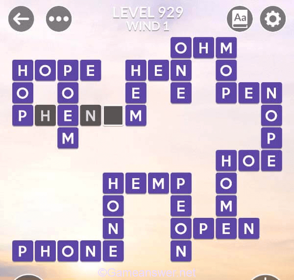 Wordscapes Level 929