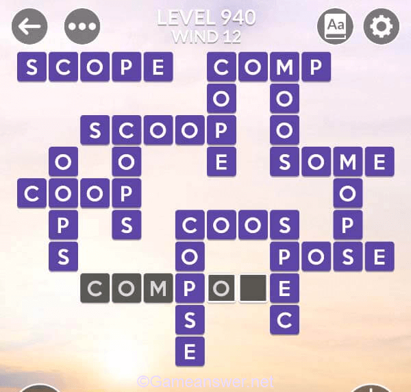 Wordscapes Level 940