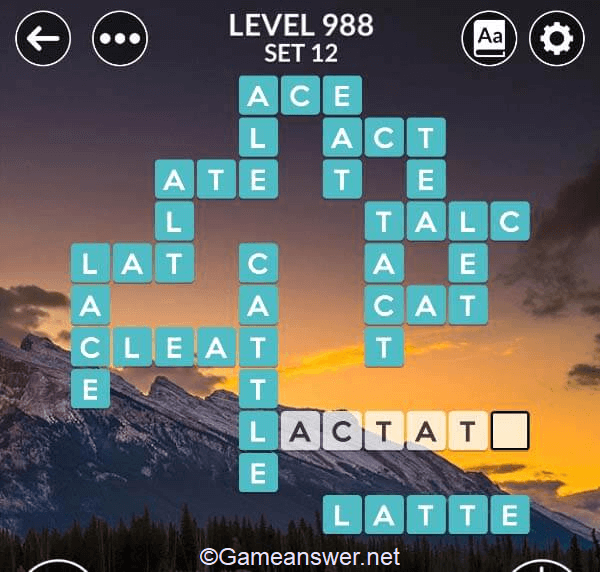 Wordscapes Level 988