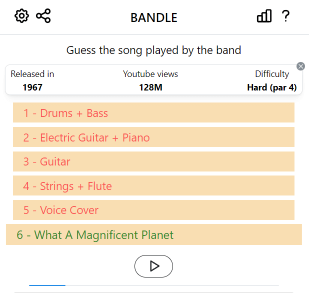 Bandle Answer Today March 20 2025